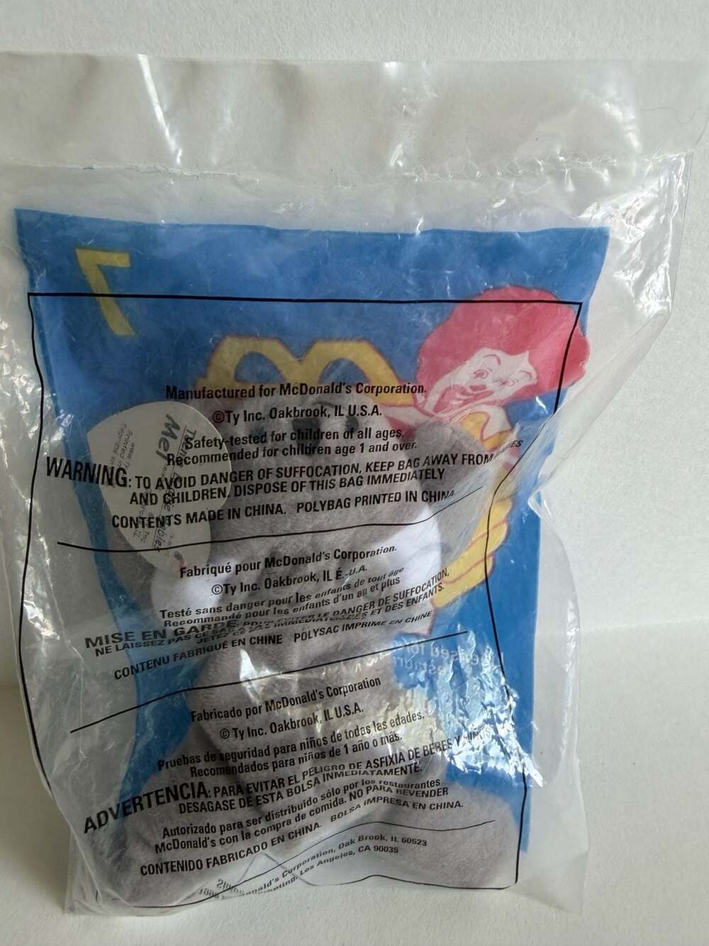 1998 McDonald's Happy Meal Ty Teenie Beanie Baby #7 Mel the Koala, Sealed